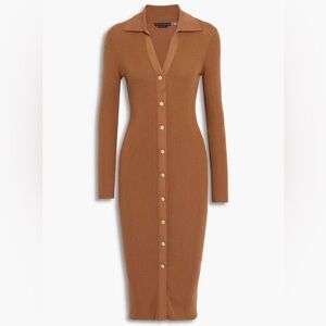 Alice + Olivia classics Alcina Brown Button-Down Polo Dress